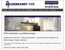 Tablet Screenshot of hildebrandt-vvs.dk